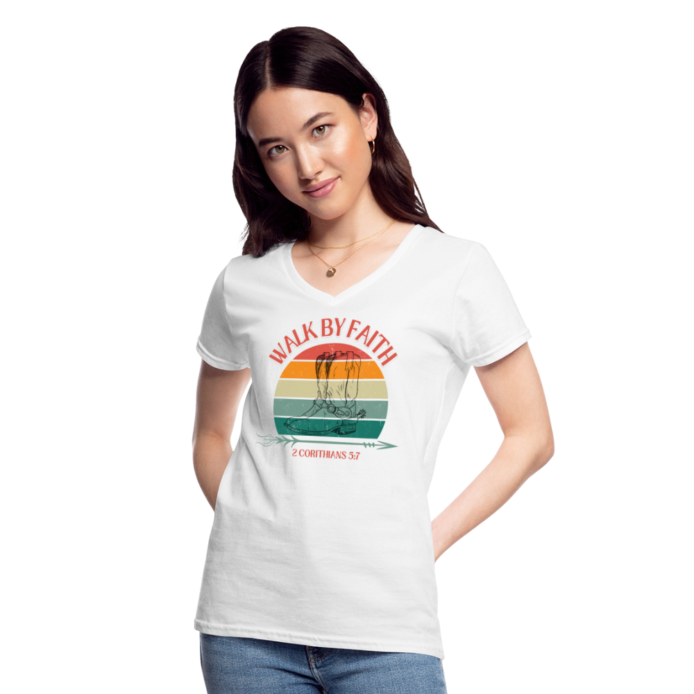 Women's Walk by Faith V-Neck - white