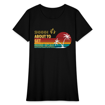 Women's "Biblical Sunlover" Christian T-Shirt - black