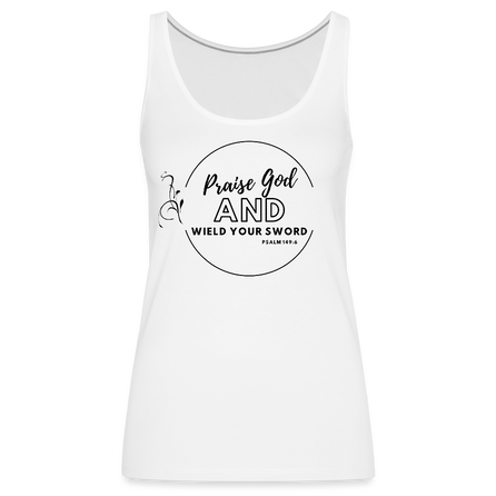 Women's "Praise God " Christian Tank Top - white