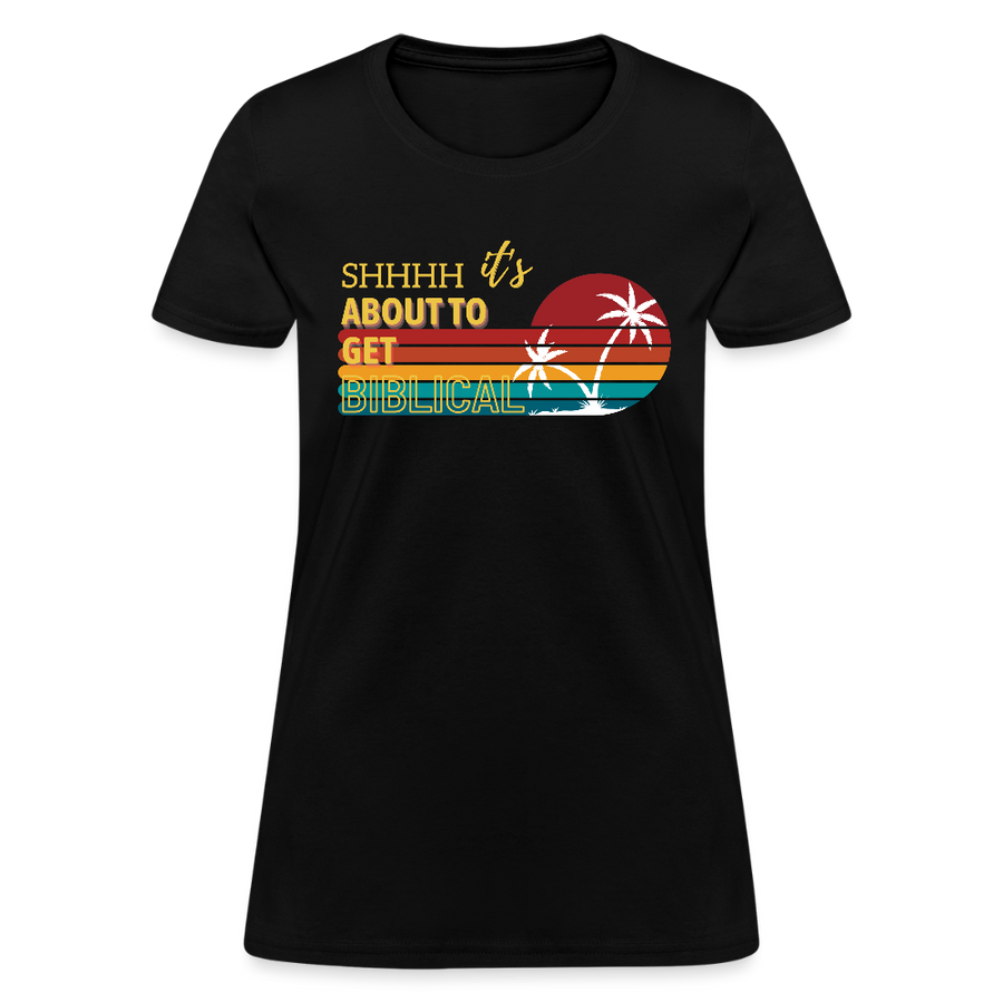 Women's "Biblical Sunlover" Christian T-Shirt - black