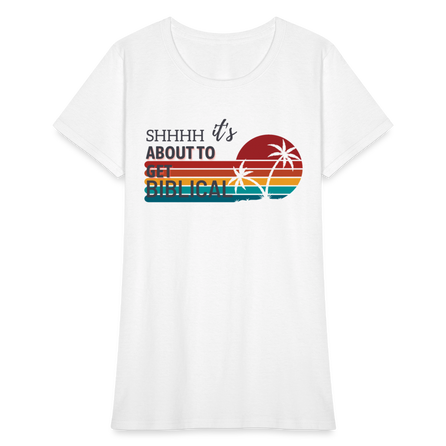 Women's "Biblical Sunlover" Christian T-Shirt - white