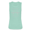 Women's DR Flowy Muscle Tank - dusty mint blue