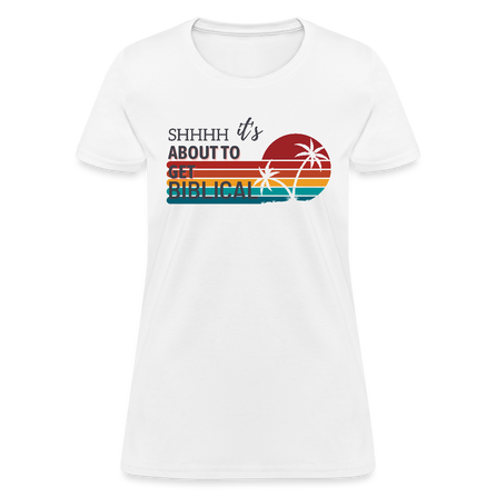 Women's "Biblical Sunlover" Christian T-Shirt - white