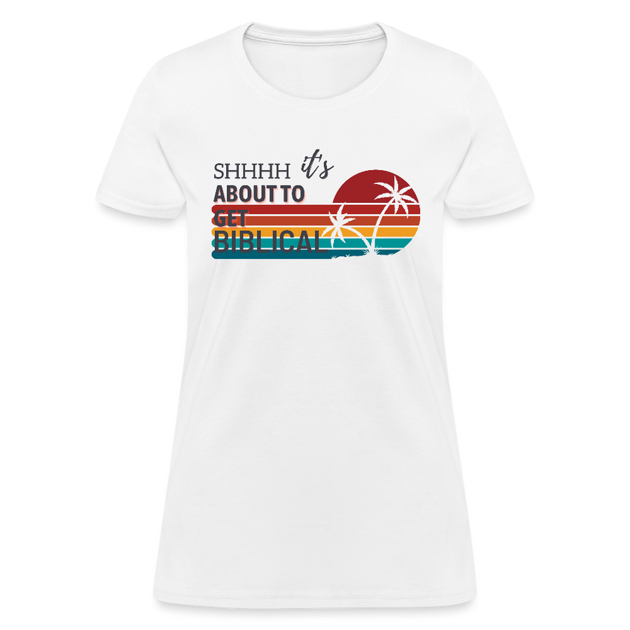 Women's "Biblical Sunlover" Christian T-Shirt - white